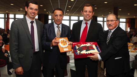 Domènec Vila, Salvador Santos, Sandro Rosell y Joan Turull